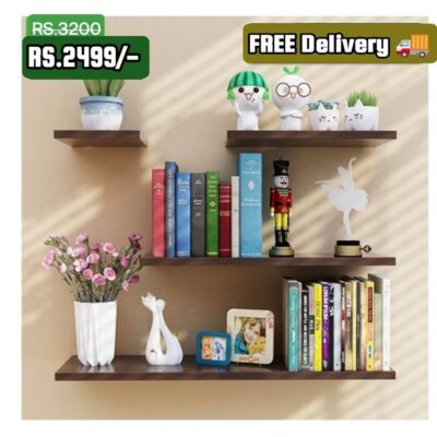 NEW FLOATING SHELVES BROWN ( SET OF 4 )