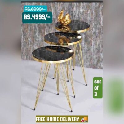 Black nesting table ( set of 3 )