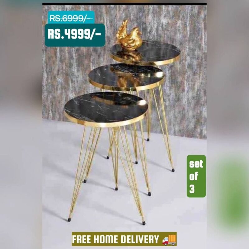 Black nesting table ( set of 3 )