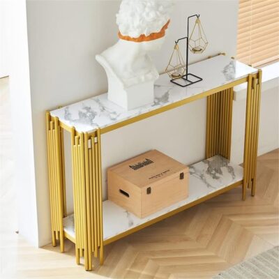 Tower TV Console Table
