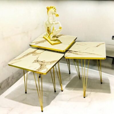 Square Top Nesting Table Set white - Set of 3