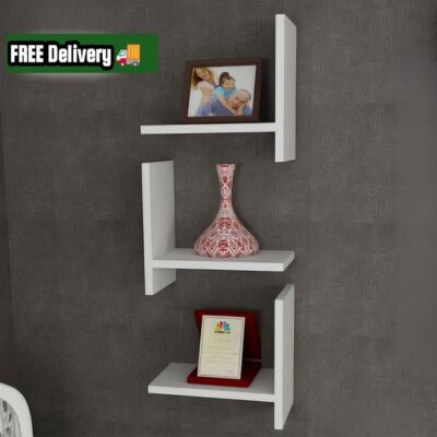 Triven shelf white (set of 3)